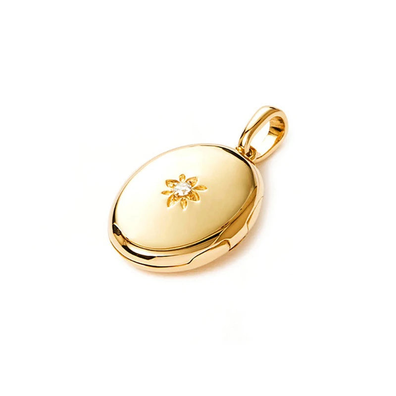 Trustdavis 925 prata esterlina moda feminina estrela foto medalhão pingente com duas fotos para mulheres masculino jóias presente ds4341