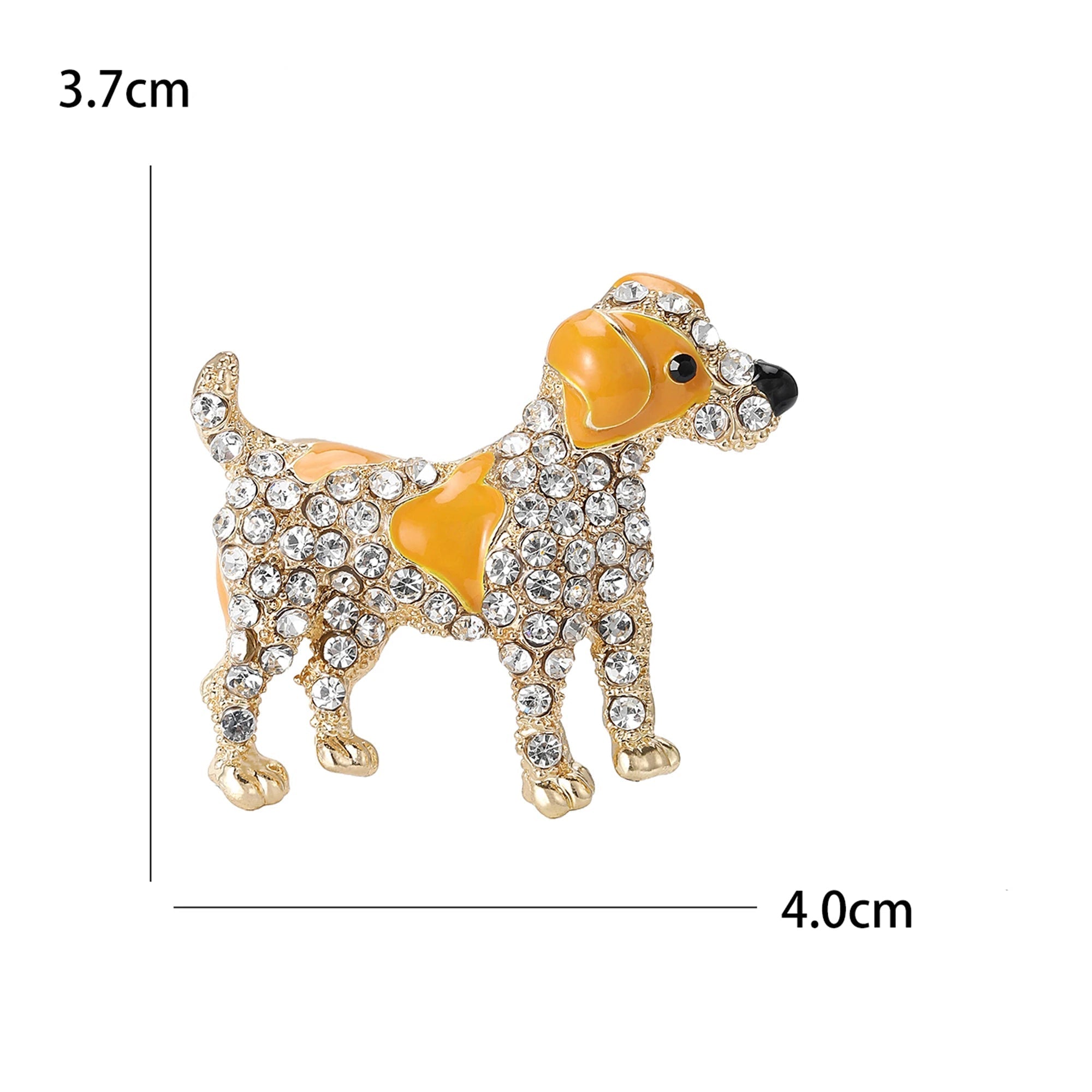 Broches Elegantes de Cachorro com Strass para Mulheres