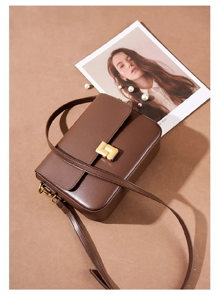 100% couro dividido bolsa de ombro feminina moda pequena praça axila saco de alta qualidade das mulheres commuter crossbody saco