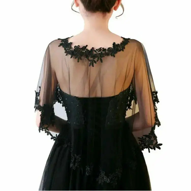 Feminino festa nupcial casual renda xale casamento capa vestido de noite estilo xale elegante luz pura gaze