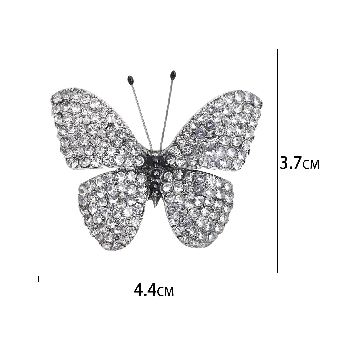 Broche de Borboleta com Strass para Acessórios Elegantes