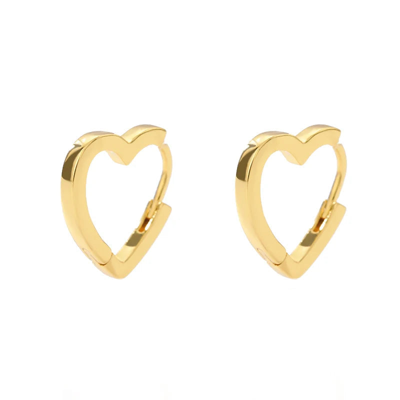 Brinco gótico de coração para mulheres, aço inoxidável, dourado, amor, casamento, casal, piercing, joias, presente de dia dos namorados