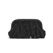 Glamourosa bolsa de noite com pérolas e strass para mulheres |   Embreagem elegante para performance em palco |   Bolsa brilhante para festa de casamento e baile 