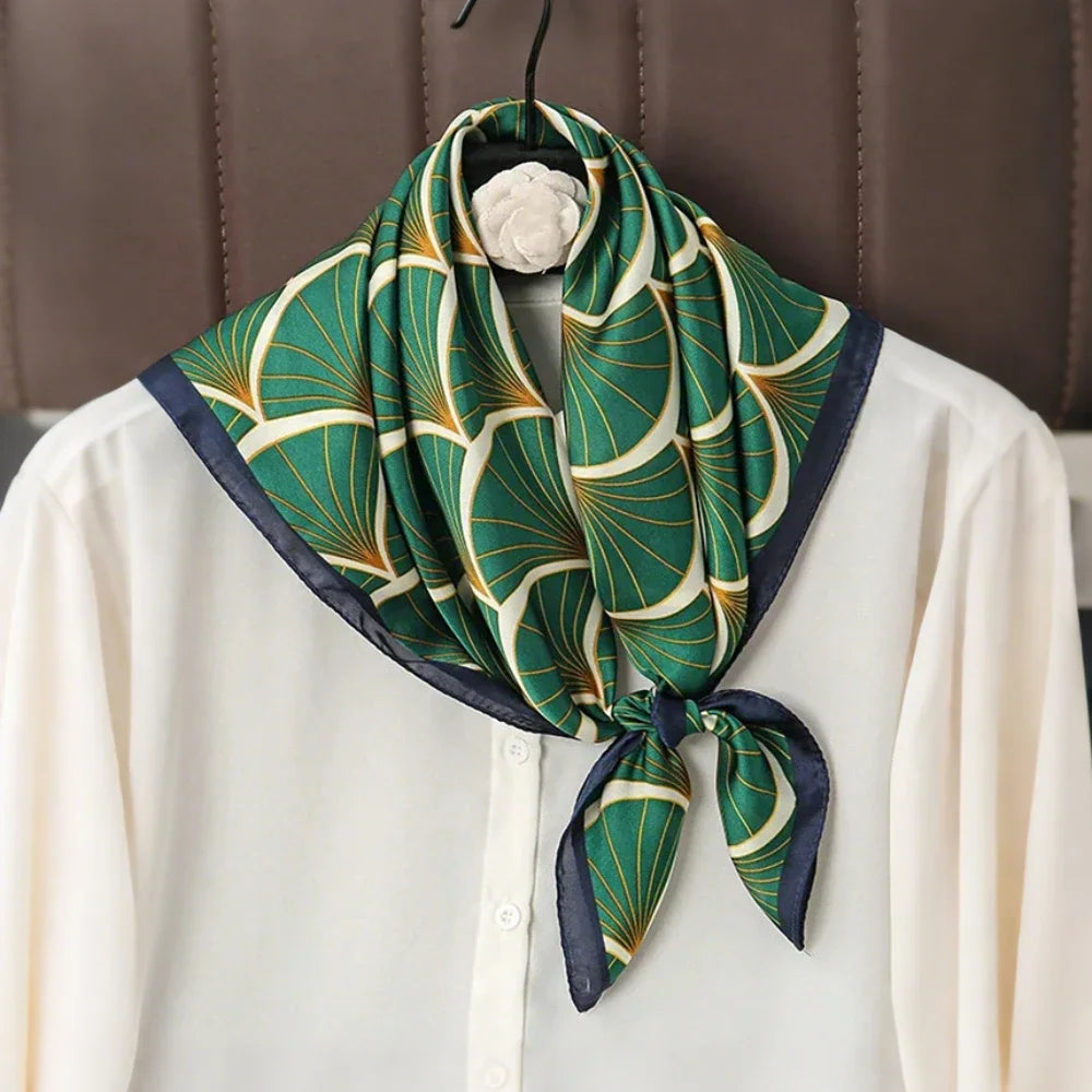 1pc marca de luxo hijab design xale envoltório impressão lenço quadrado feminino cabelo mão pulso foulard bandana nova bandana