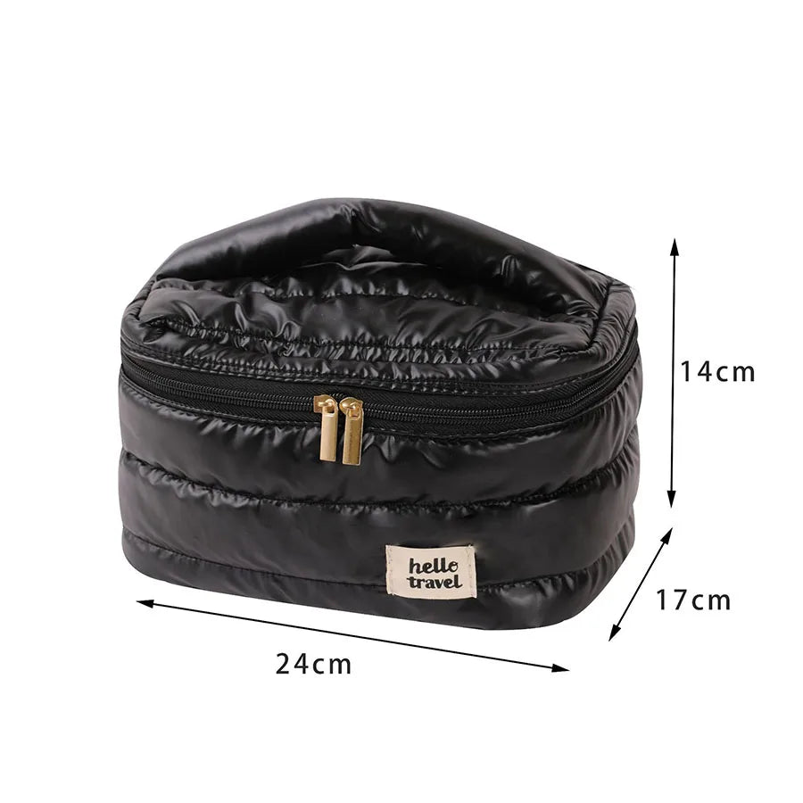 Bolsa de maquiagem de grande capacidade Bolsa de cosméticos Bolsa de higiene pessoal Bolsa de armazenamento portátil Organizador de viagem