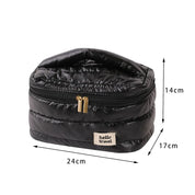 Bolsa de maquiagem de grande capacidade Bolsa de cosméticos Bolsa de higiene pessoal Bolsa de armazenamento portátil Organizador de viagem