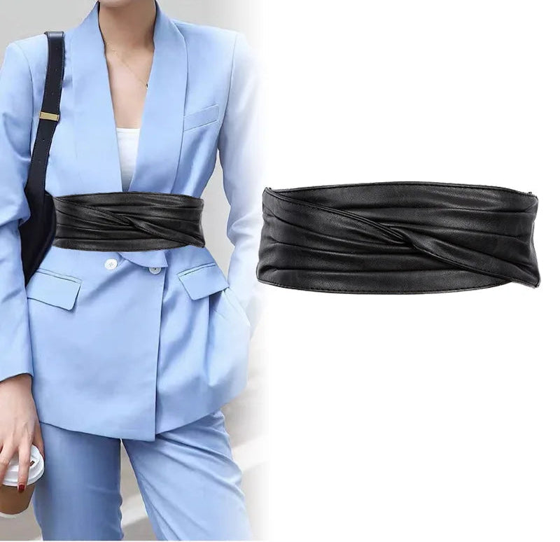 Cintos largos para mulheres, cintura, vestido decorativo com saia, corpo-shaping, cáqui, preto, estilista elegante, luxo, novo