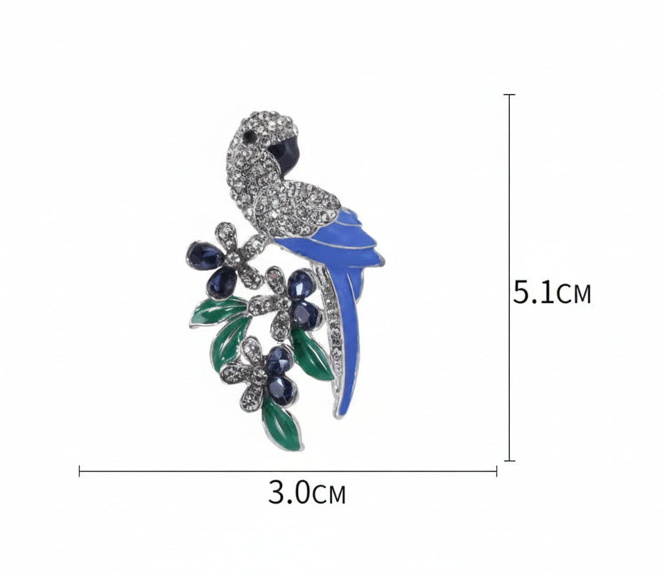 Popular strass pássaros broches para mulheres unisex bonito esmalte animal pinos banquete festa mochila presentes jóias acessórios