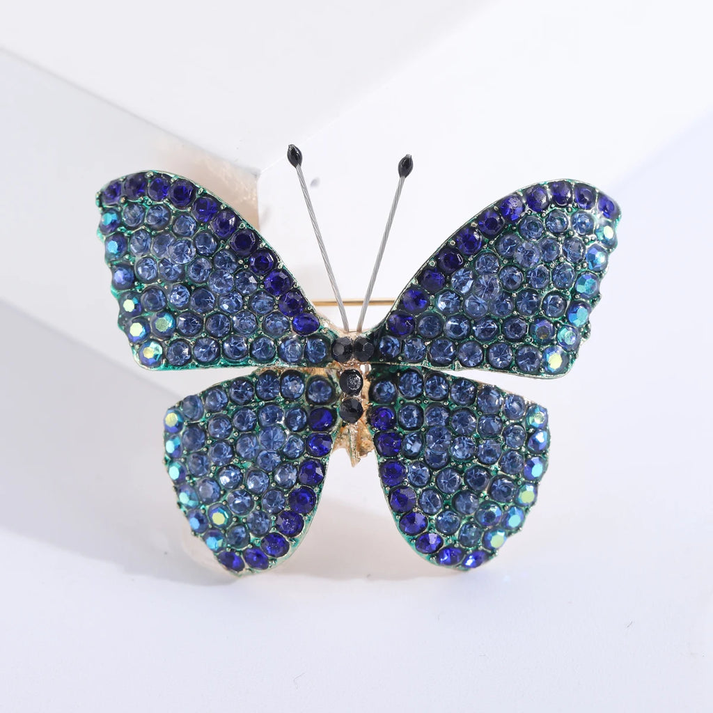 Broche de Borboleta com Strass para Acessórios Elegantes