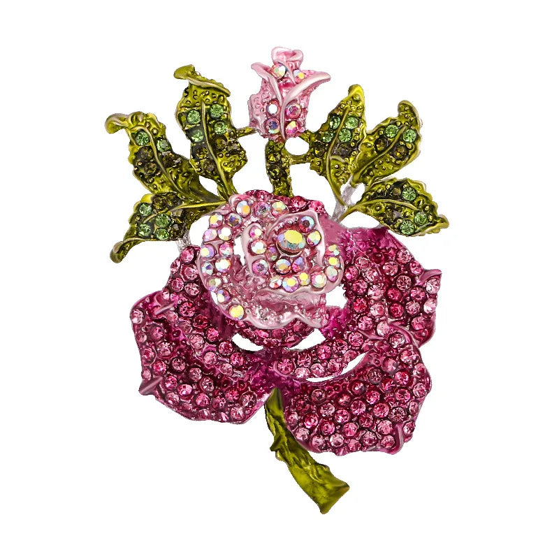 Vintage orquídea strass broche feminino high-end jóias de luxo nicho design requintado corsage acessórios senhora festa banquete pino