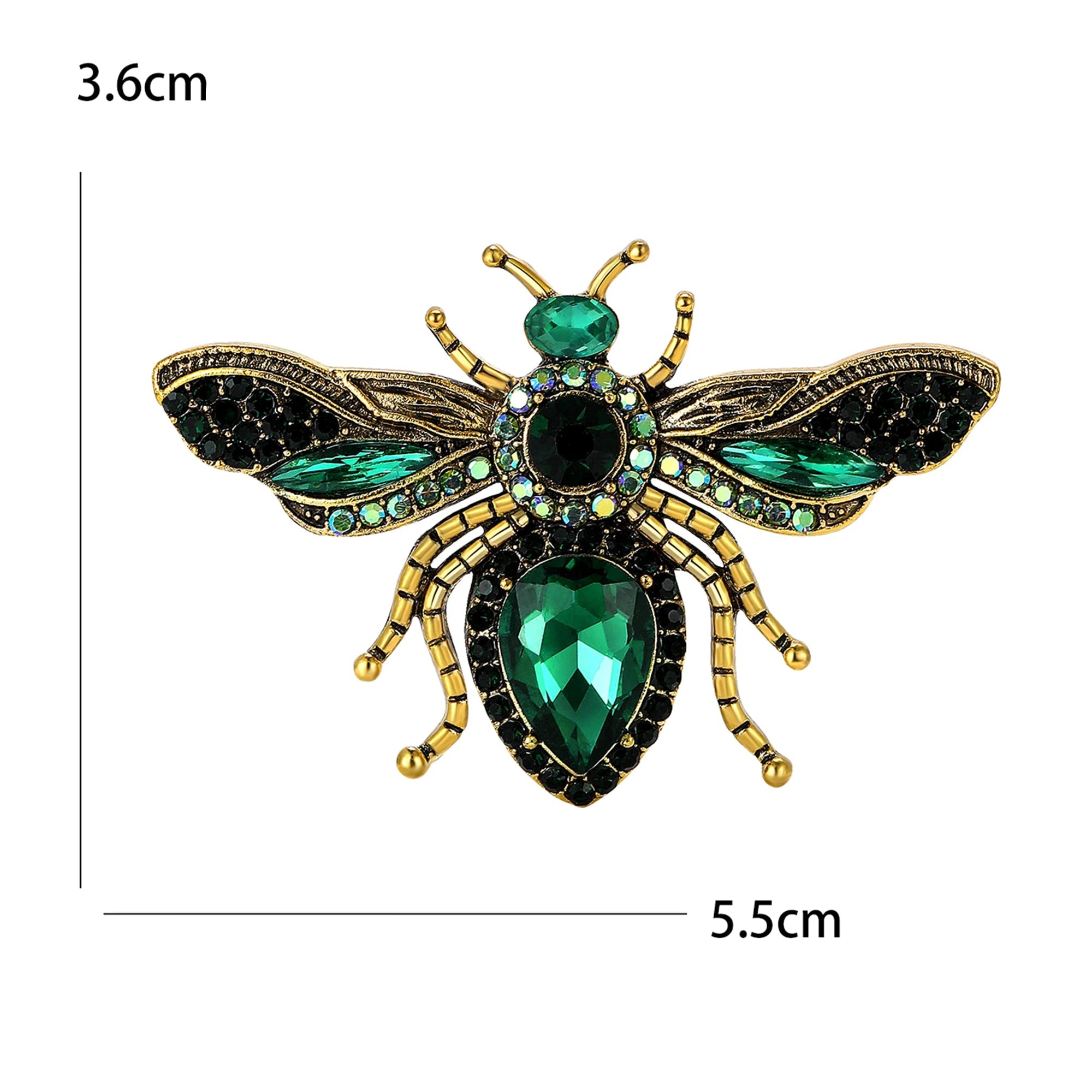 Clássico strass abelha broches para mulheres esmalte bug inseto pinos escritório festa amigo na moda presentes de ano novo jóias acessórios
