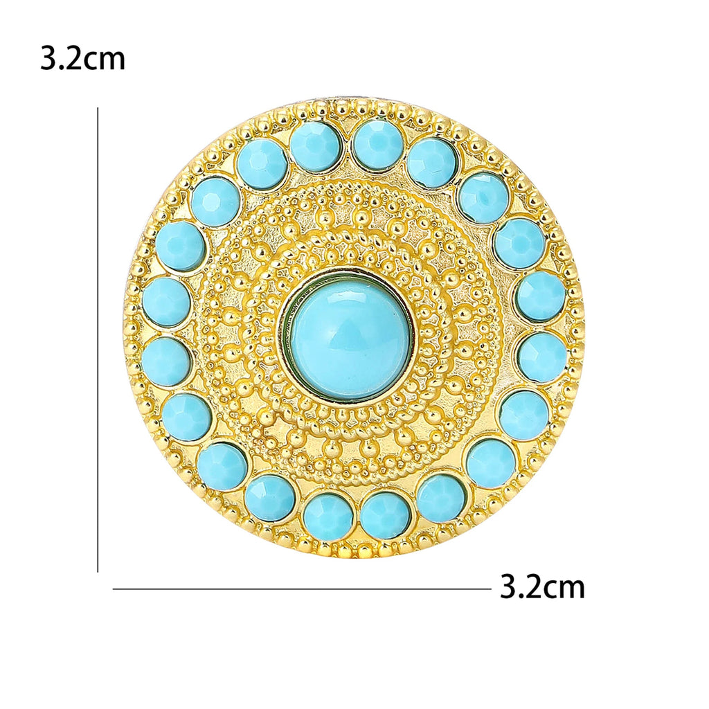 Broche Flor Turca com Pérolas e Design Boêmio Elegante Feminino