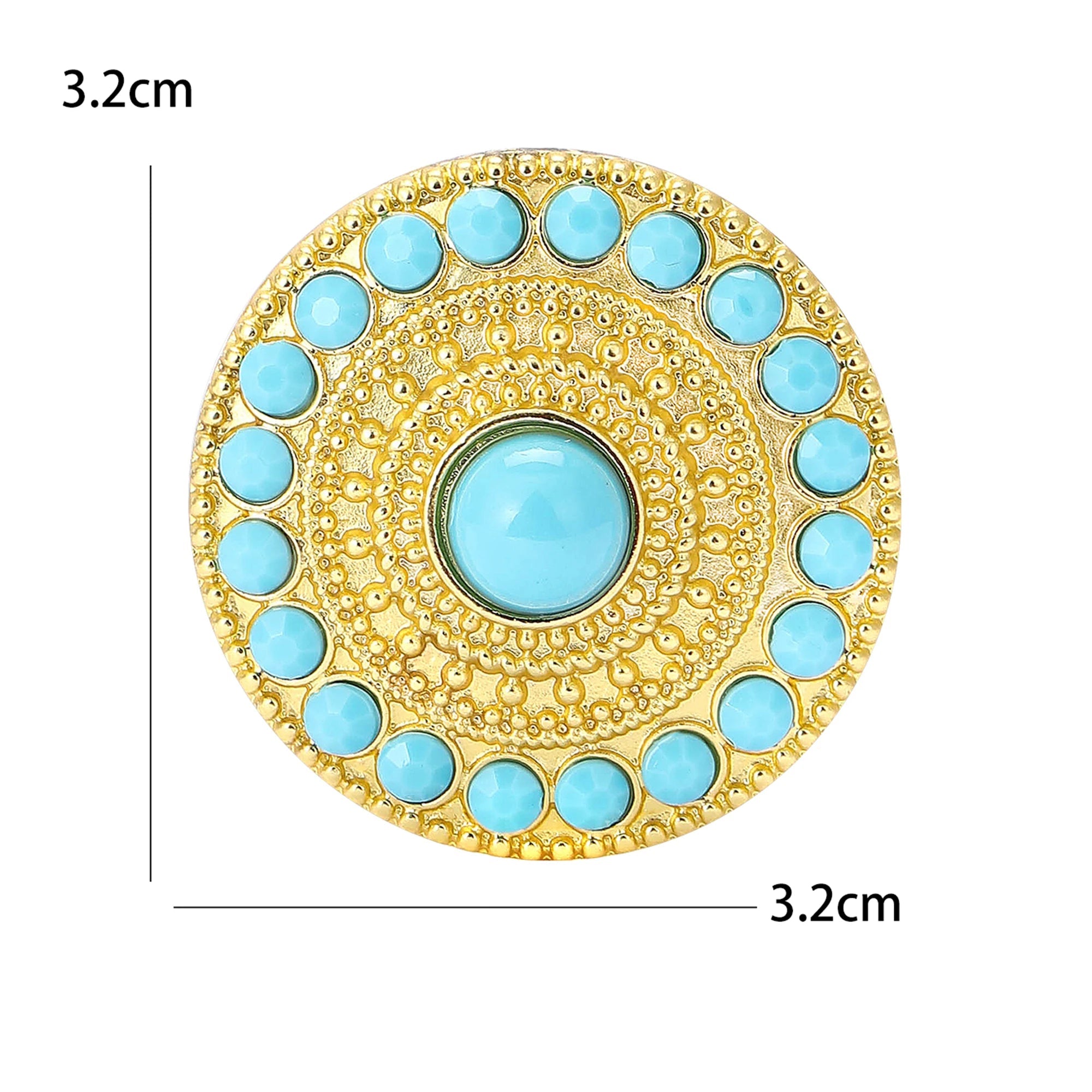 Broche Flor Turca com Pérolas e Design Boêmio Elegante Feminino