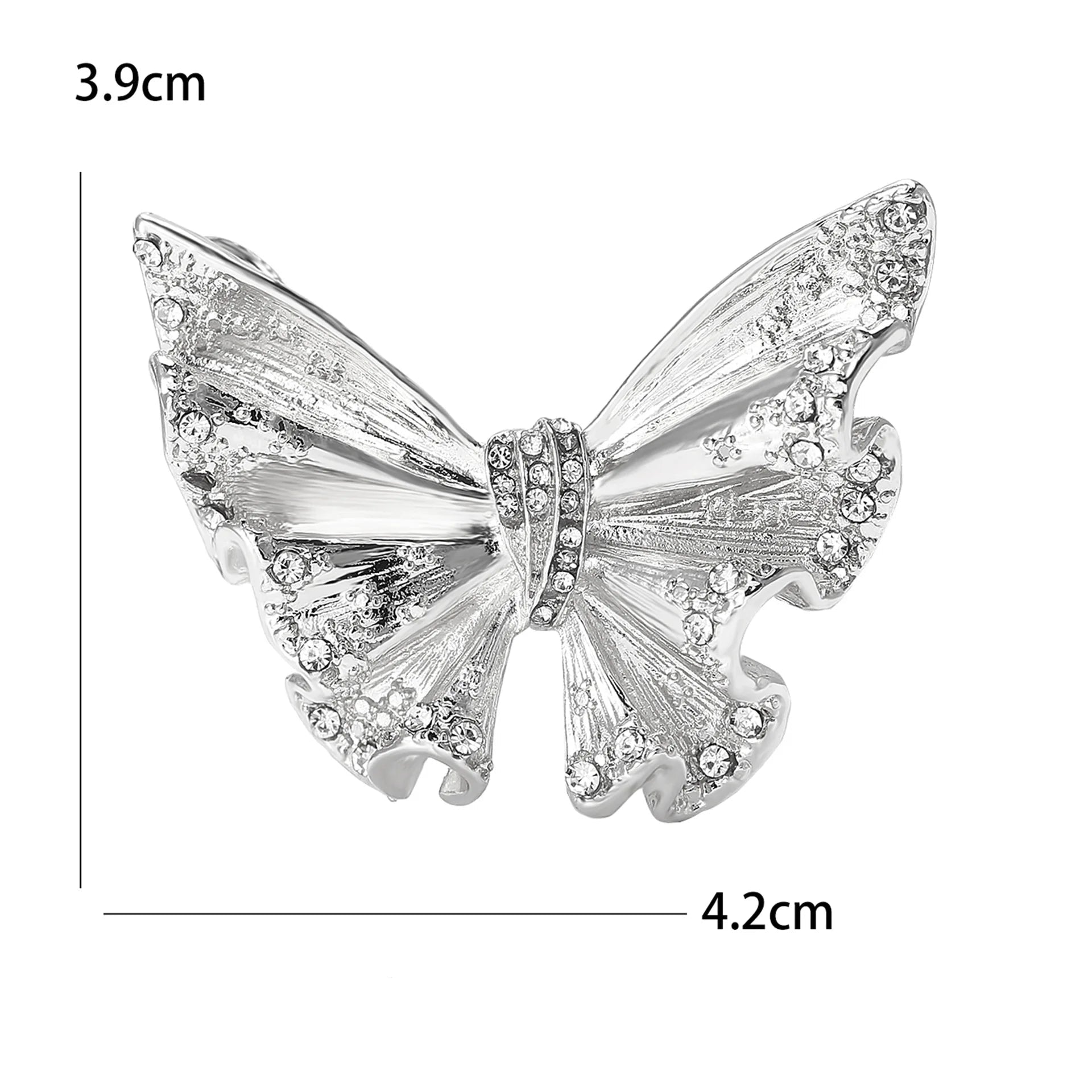 Broche Borboleta com Strass Luxo para Acessórios Femininos