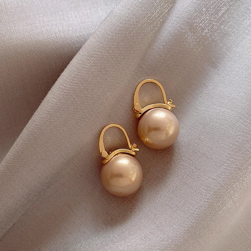 2022 novo bonito pérola studs hoop brincos para mulheres cor de ouro eardrop minimalista minúsculo huggies aros casamento moda jóias