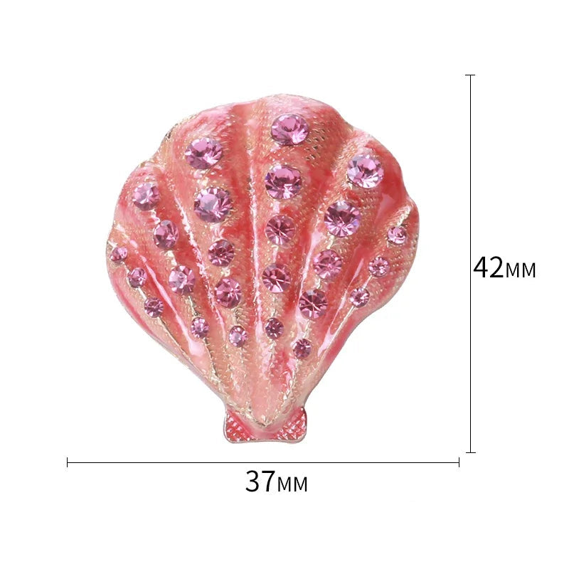 Broches de estrela do mar esmaltados para mulheres unissex concha de pérola alfinetes de plantas do mar festa de escritório presentes para amigos acessórios de joias