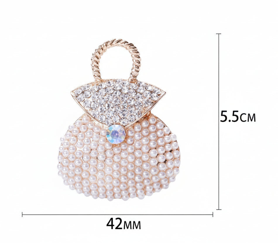 Broches de bolsa esmaltada para mulheres, bolsa feminina, banquete, festa, mochila, presentes, acessórios de joias