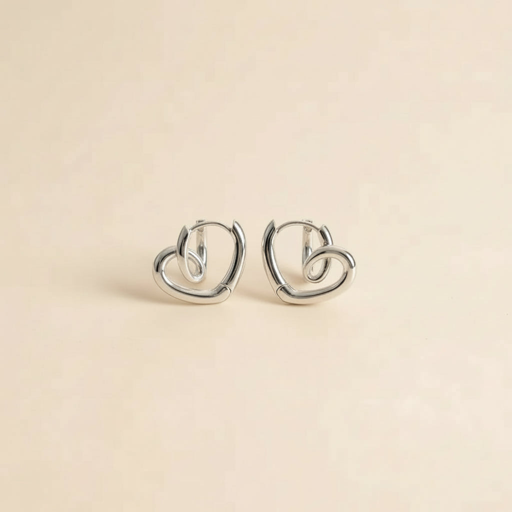 Brincos geométricos de coração de amor oco para mulheres meninas minimalista elegante clássico fivela de orelha casamento noiva joias presentes