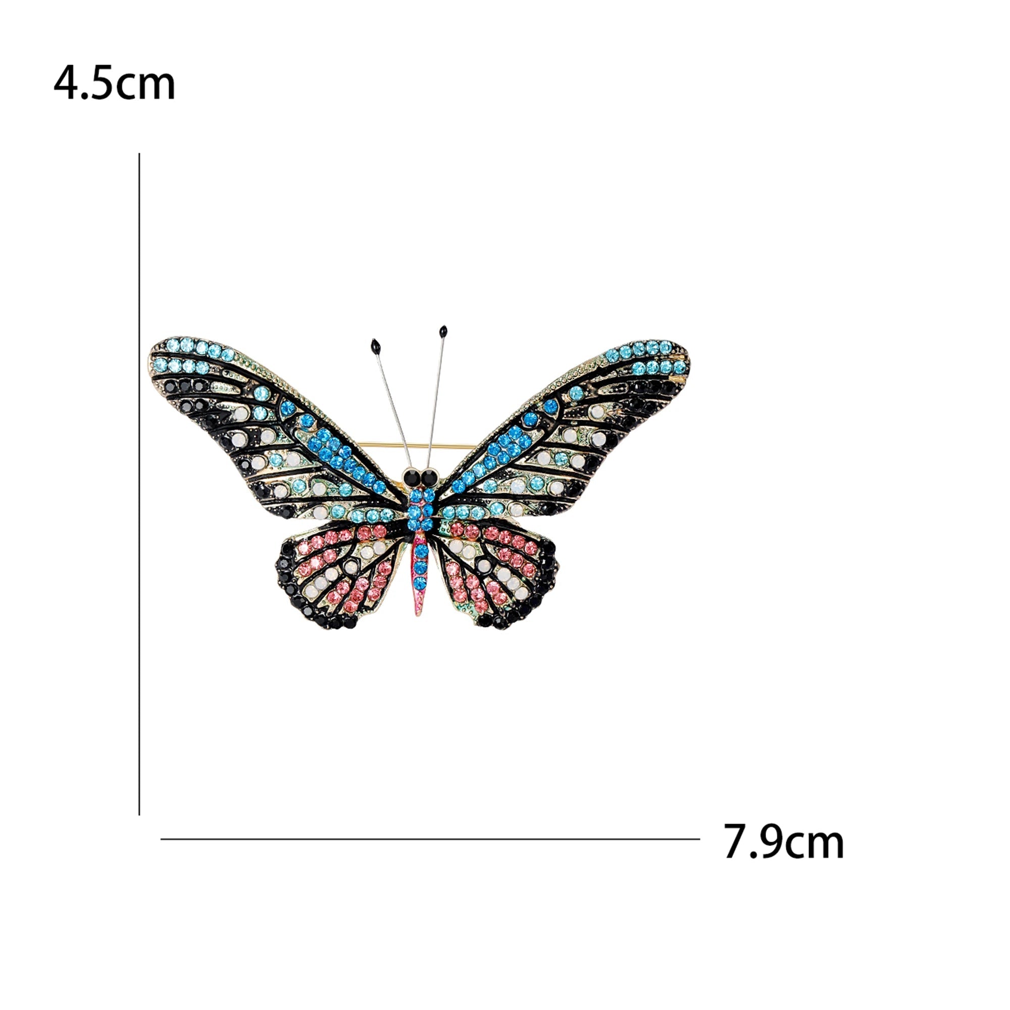 Broche de Borboleta com Strass para Acessórios Elegantes