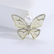 Moda concha borboleta broches para mulheres strass inseto pinos evento festa presentes nova mochila decoração roupas acessórios