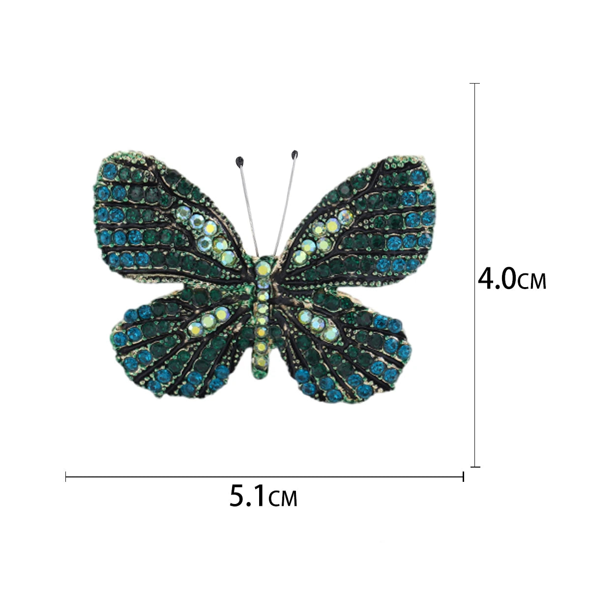 Broche de Borboleta com Strass para Acessórios Elegantes