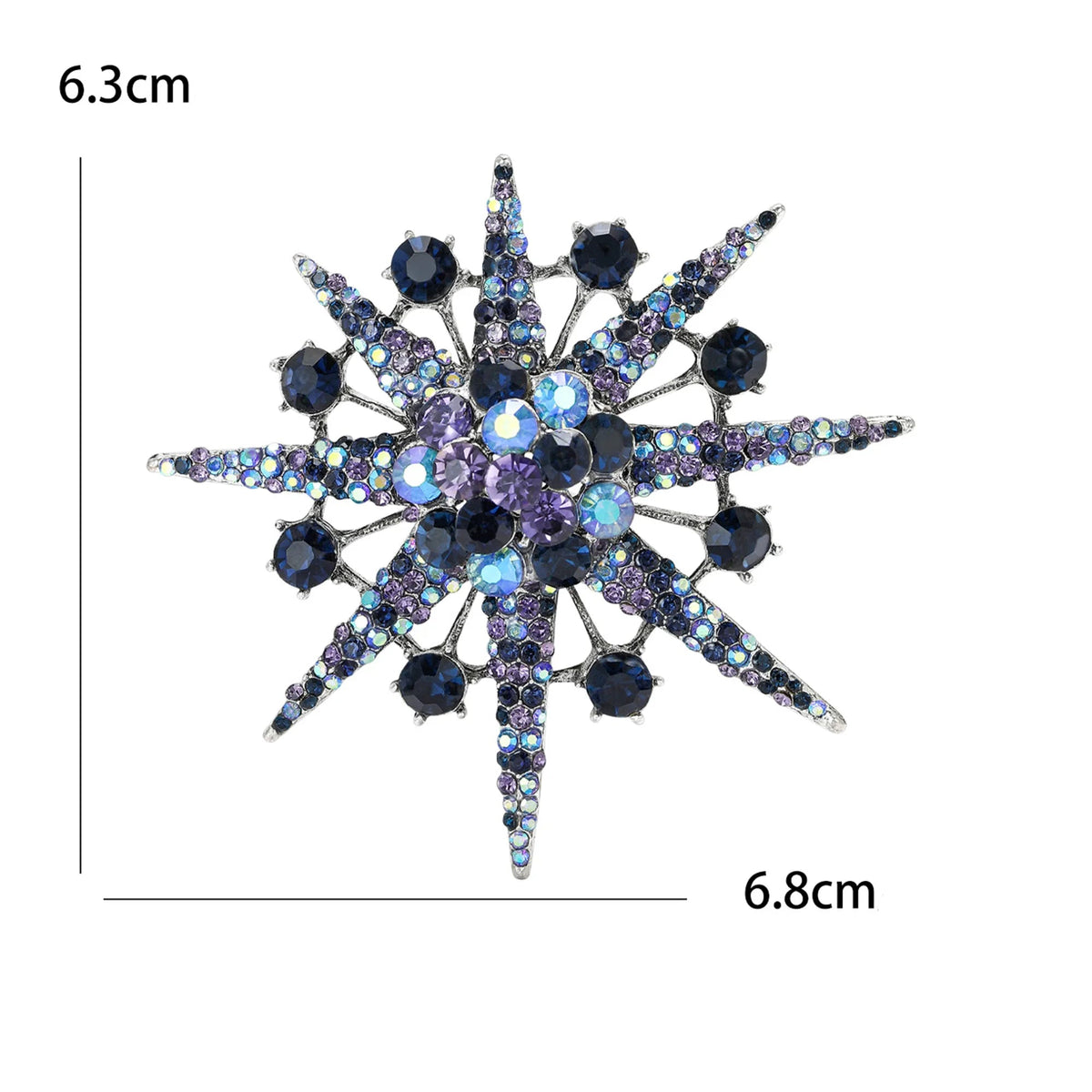 Broche Lua com Strass Design Elegante Feminino