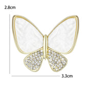 Moda concha borboleta broches para mulheres strass inseto pinos evento festa presentes nova mochila decoração roupas acessórios