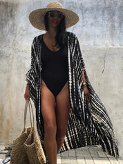 Praia cover ups para roupa de banho feminina preto tie dye quimono maiô capa vestido de verão 2022 beachwear outfits vendas
