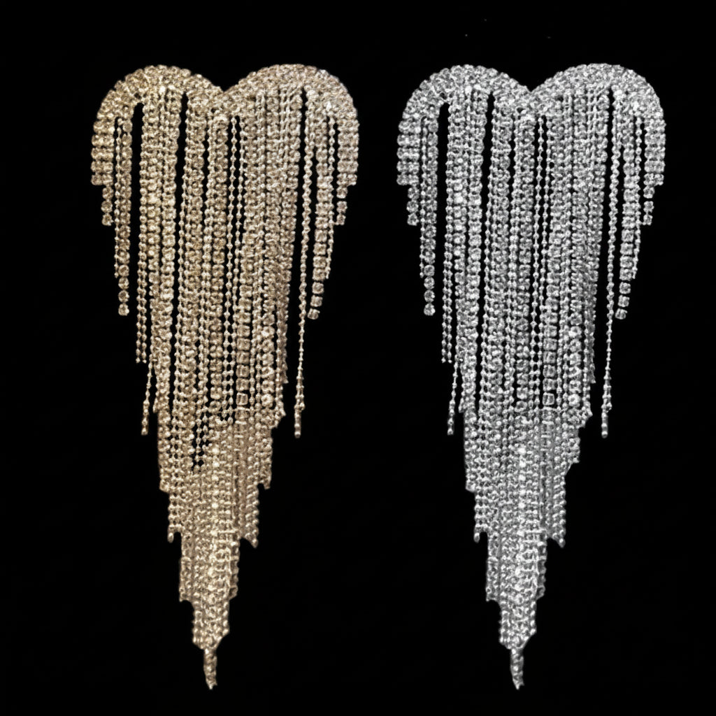 Luxo Coração Borlas Broches Para As Mulheres Ouro Prata Rhinestone Pinos Personalidade Elegante Broche Unisex Camisola Brasão Pinos Jóias