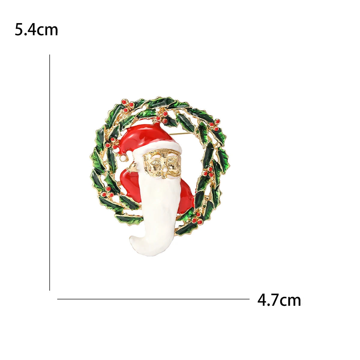 Broche Guirlanda de Natal com Strass Design Elegante Feminino