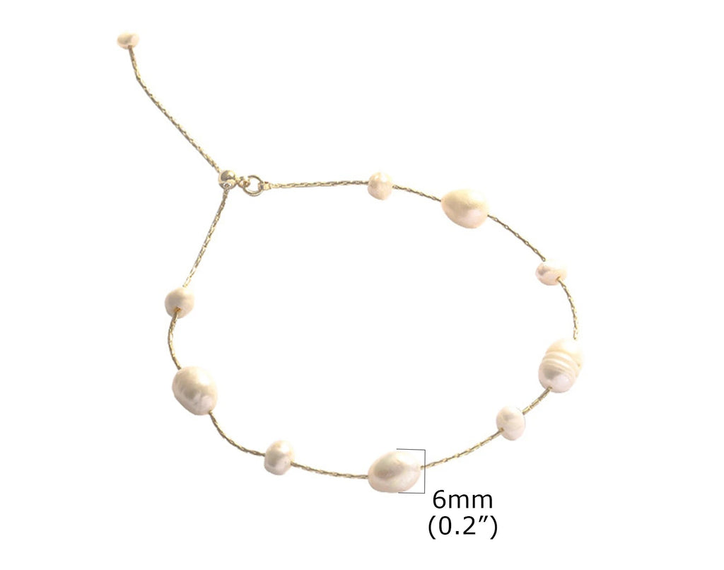 Pulseira Pérola Talão Para Mulheres, Corrente Delgada, Presente Elegante, Jóias De Noivado De Casamento