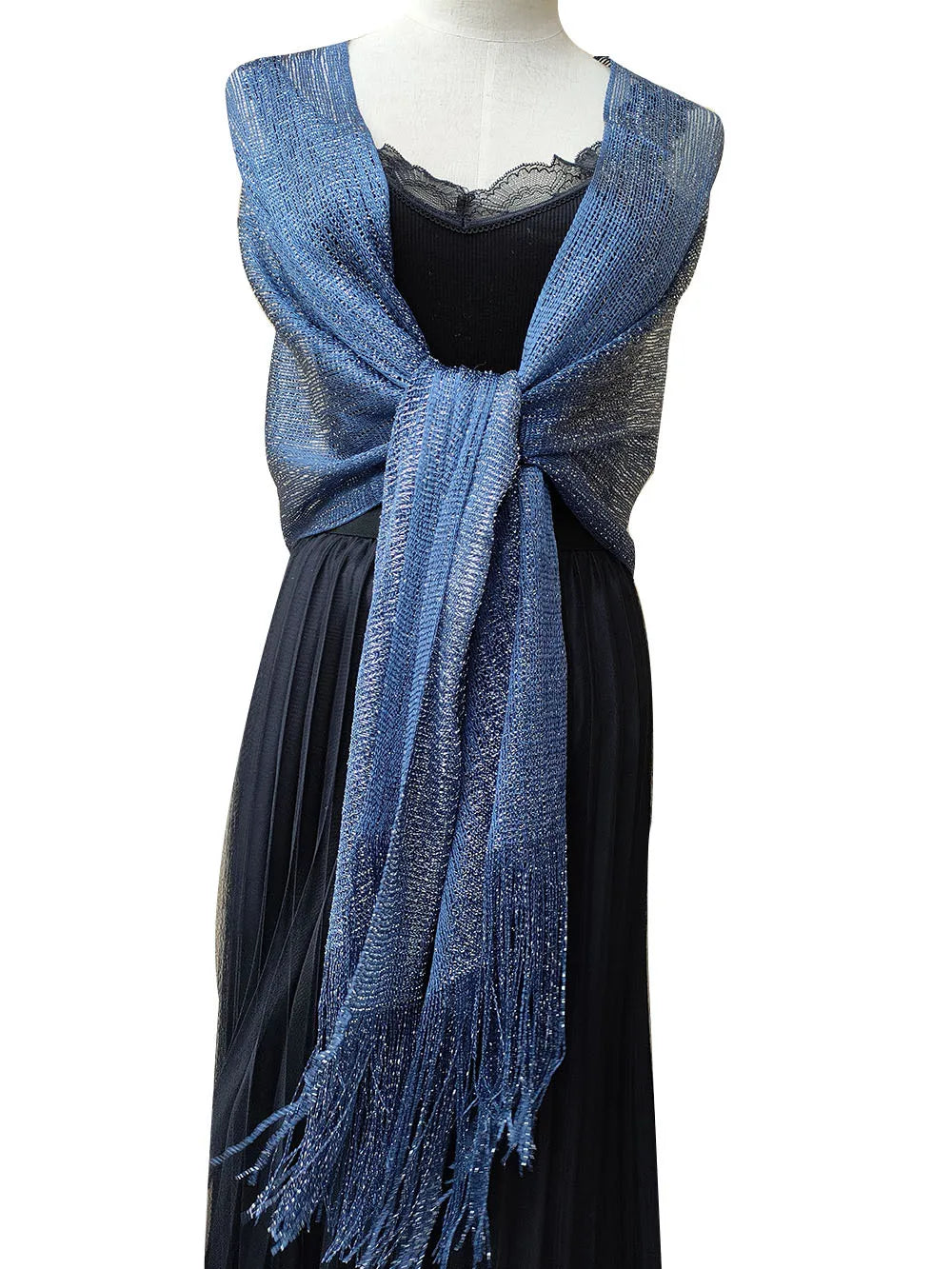 Moda Ouro Prata Brilhante Silk Sunscreen Scarf Feminino Long Tassel Evening Party Dress Xaile Verão Fino Praia Bikini Sun Cloak