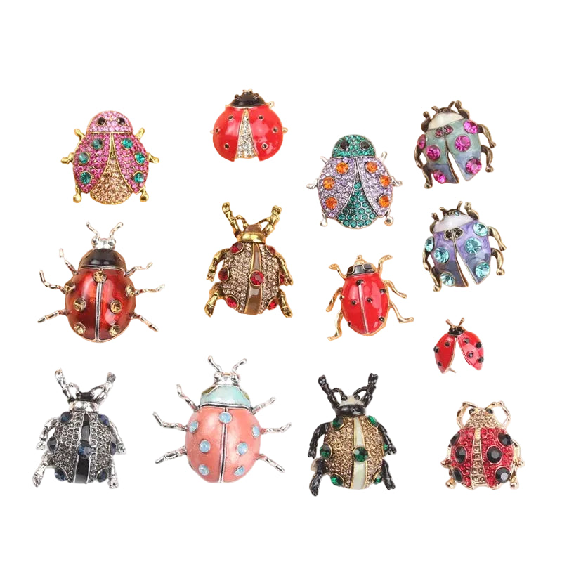 Personalidade criativa dos desenhos animados novo broche moda sete estrelas joaninha senhora corsage pino