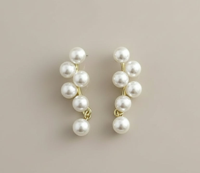 Temperamento de alta qualidade imitação de pérola brincos feminino nicho design personalidade elegante versátil moda jóias 5e153