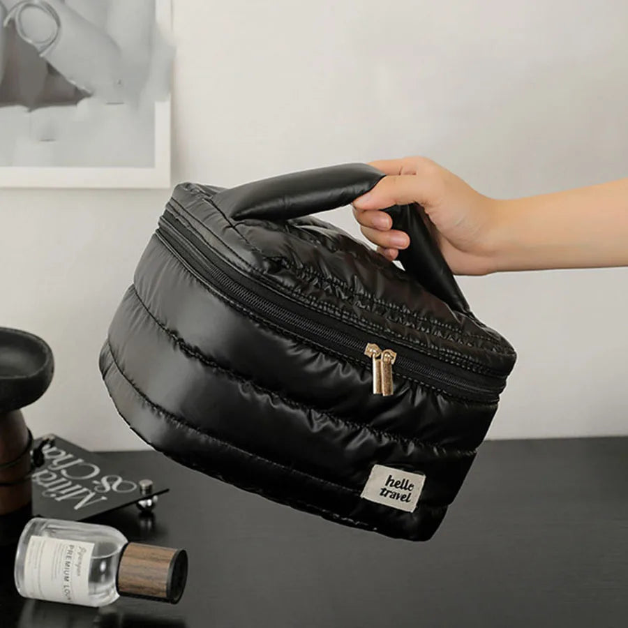 Bolsa de maquiagem de grande capacidade Bolsa de cosméticos Bolsa de higiene pessoal Bolsa de armazenamento portátil Organizador de viagem
