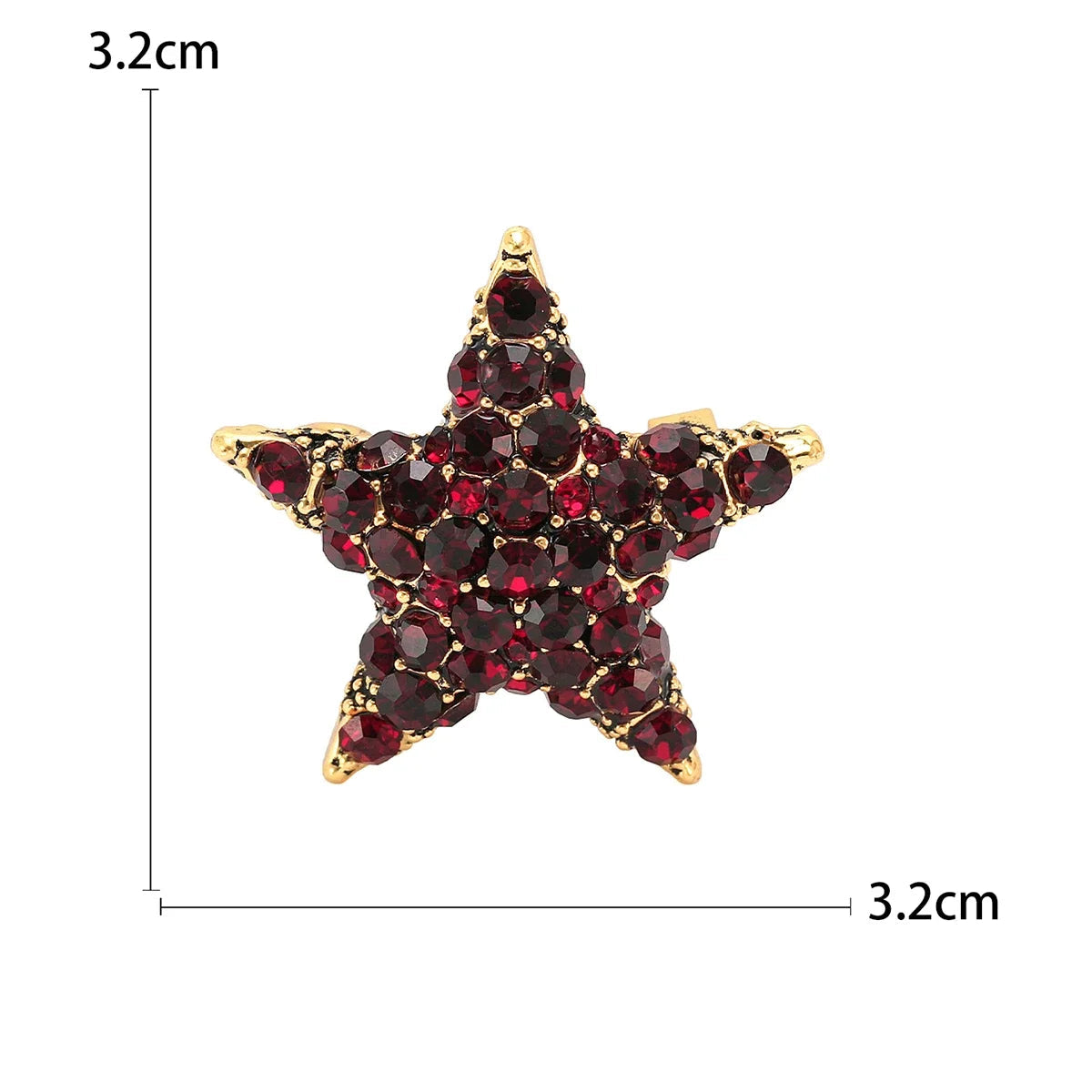 Alfinetes de estrela de tiro com borla para mulheres unissex strass estrela broches escritório festa amigo presentes acessórios de joias
