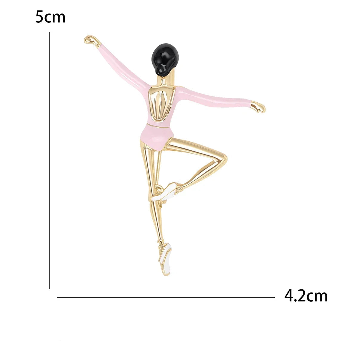 Broche Bailarina Esmaltado com Strass Elegante Feminino
