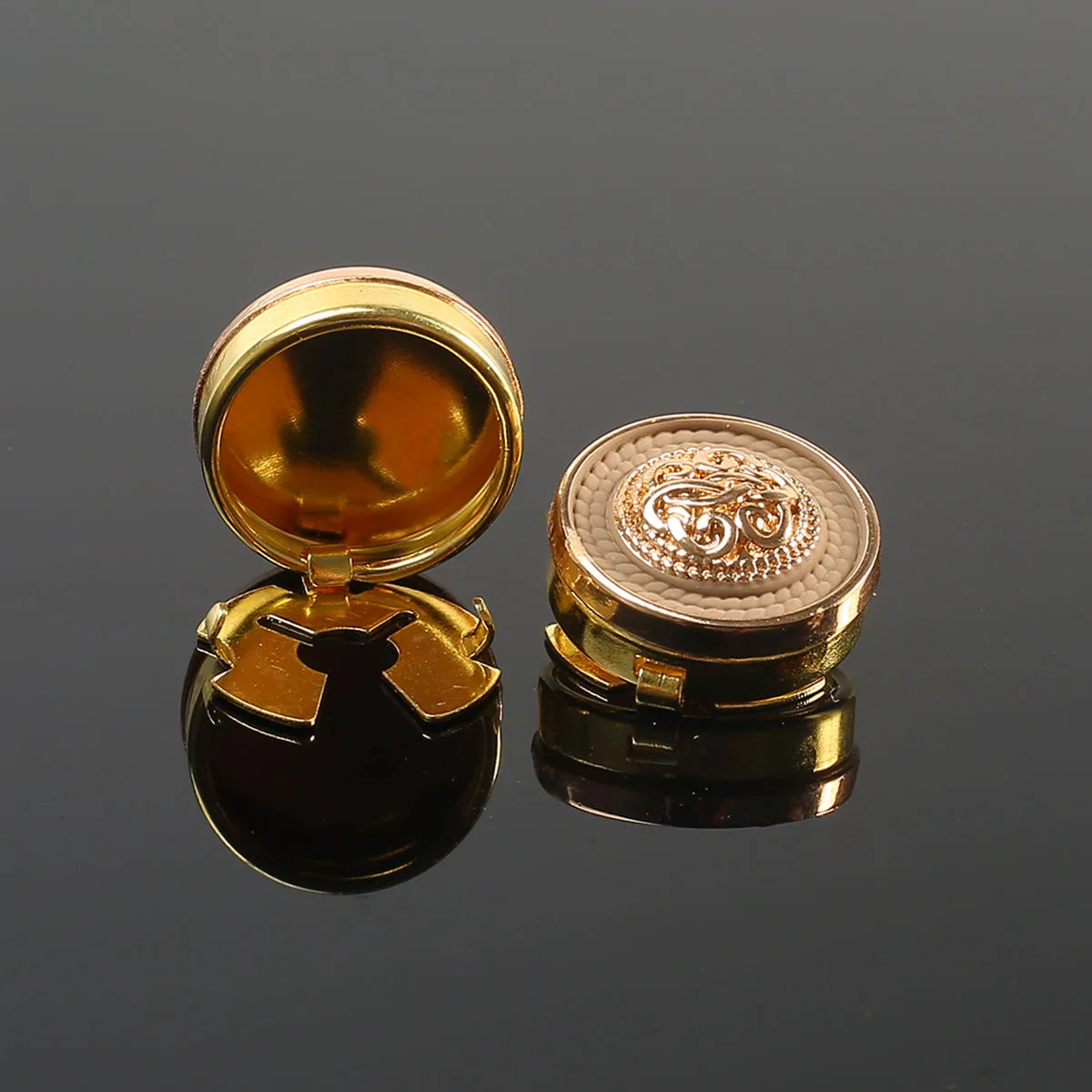 2 pçs botão abotoaduras de luxo metal botão capa camisa botão clipe retro manga botão para homem e mulher vestido botão decoratio