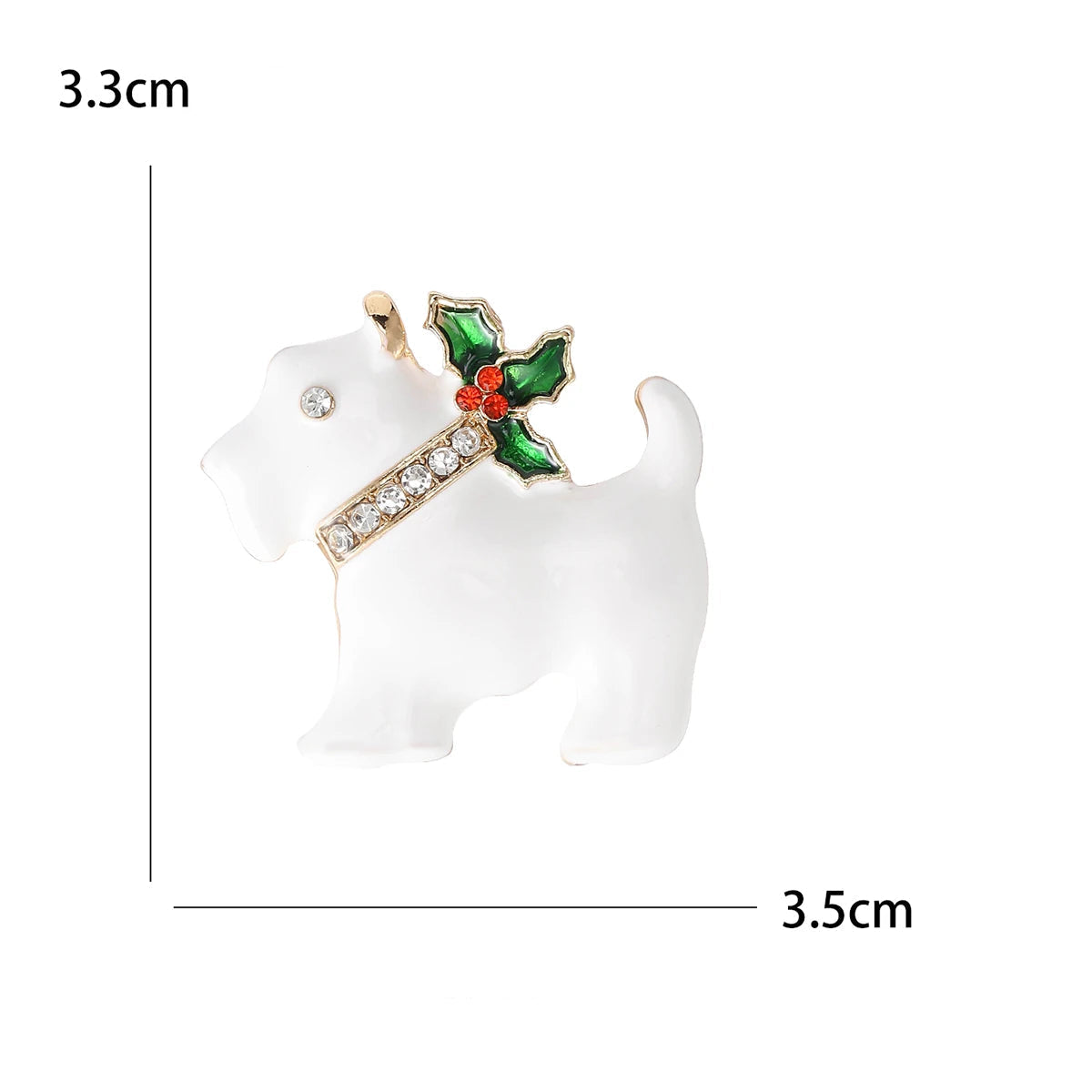 Broches Elegantes de Cachorro com Strass para Mulheres