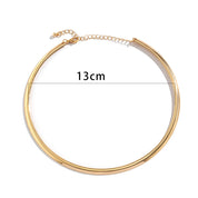 Ingemark vintage ferro metal torques gargantilha colar para mulheres goth cor de ouro suave corrente ajustável moda jóias steampunk