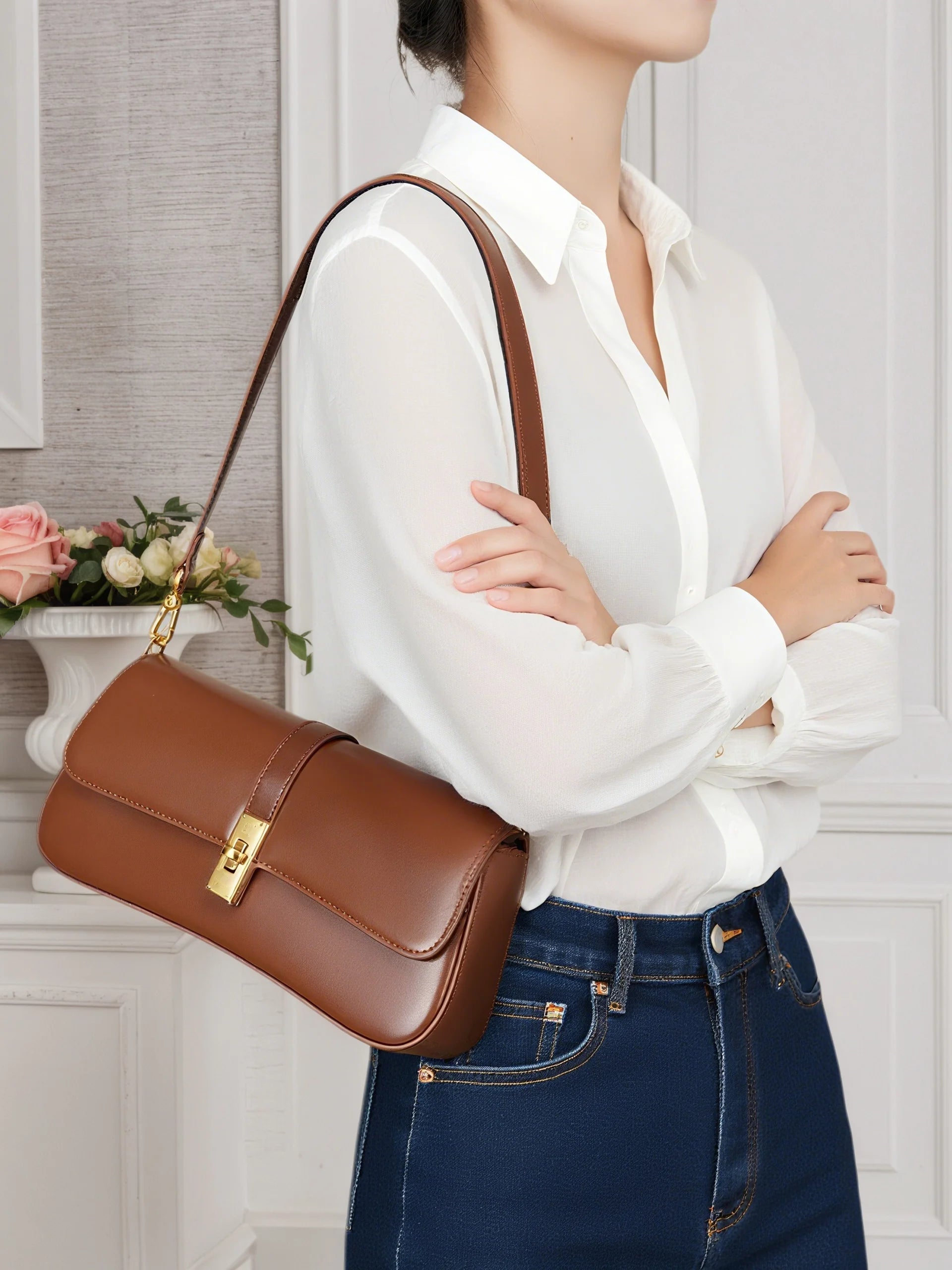 Bolsa de ombro feminina de couro de luxo designer de couro genuíno crossbody sacos quadrados de alta qualidade moda feminina bolsa