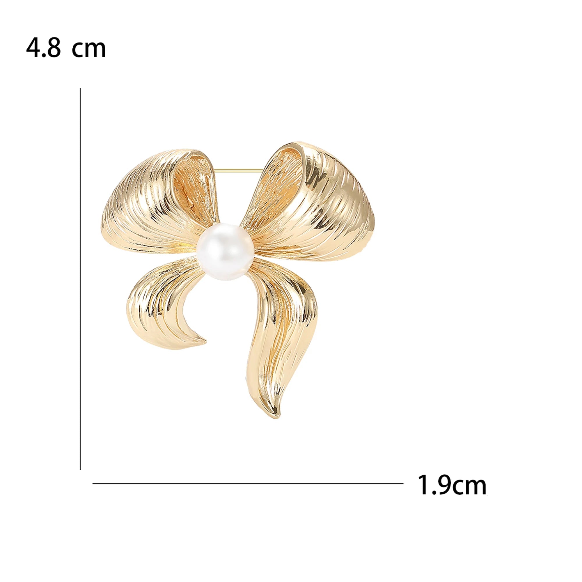 Broche Laço Feminino com Strass e Pérolas para Acessórios