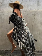 Vestido de Praia para roupa de banho feminina quimono maiô capa vestido de verão beachwear 