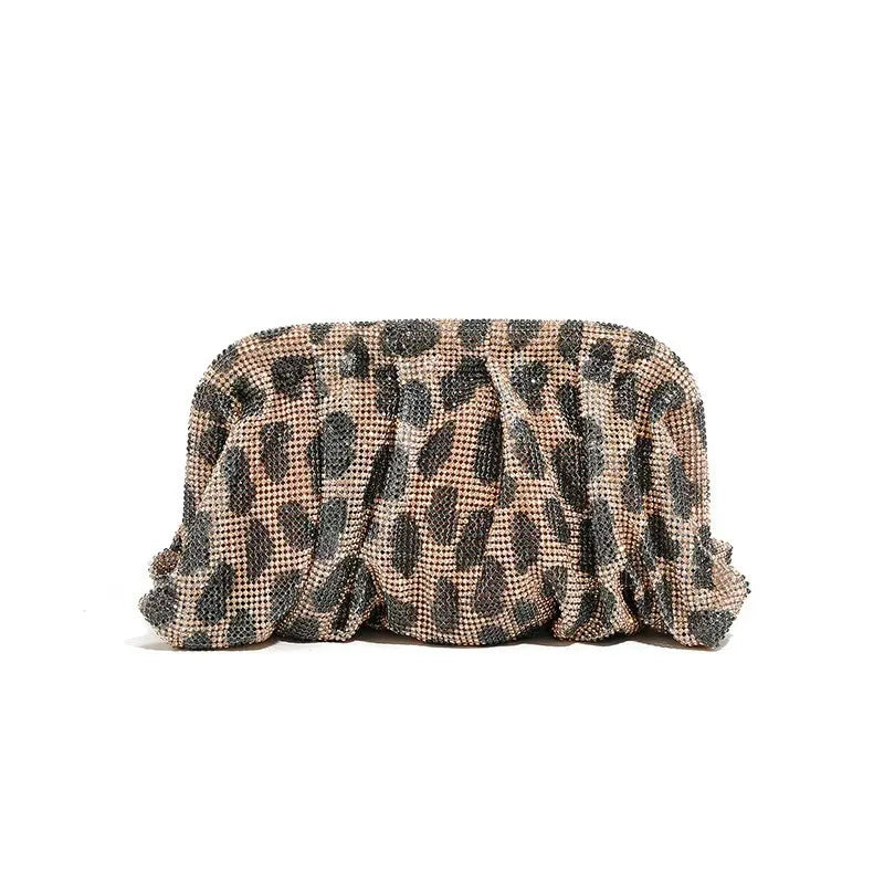 Glamourosa bolsa de noite com pérolas e strass para mulheres |   Embreagem elegante para performance em palco |   Bolsa brilhante para festa de casamento e baile 