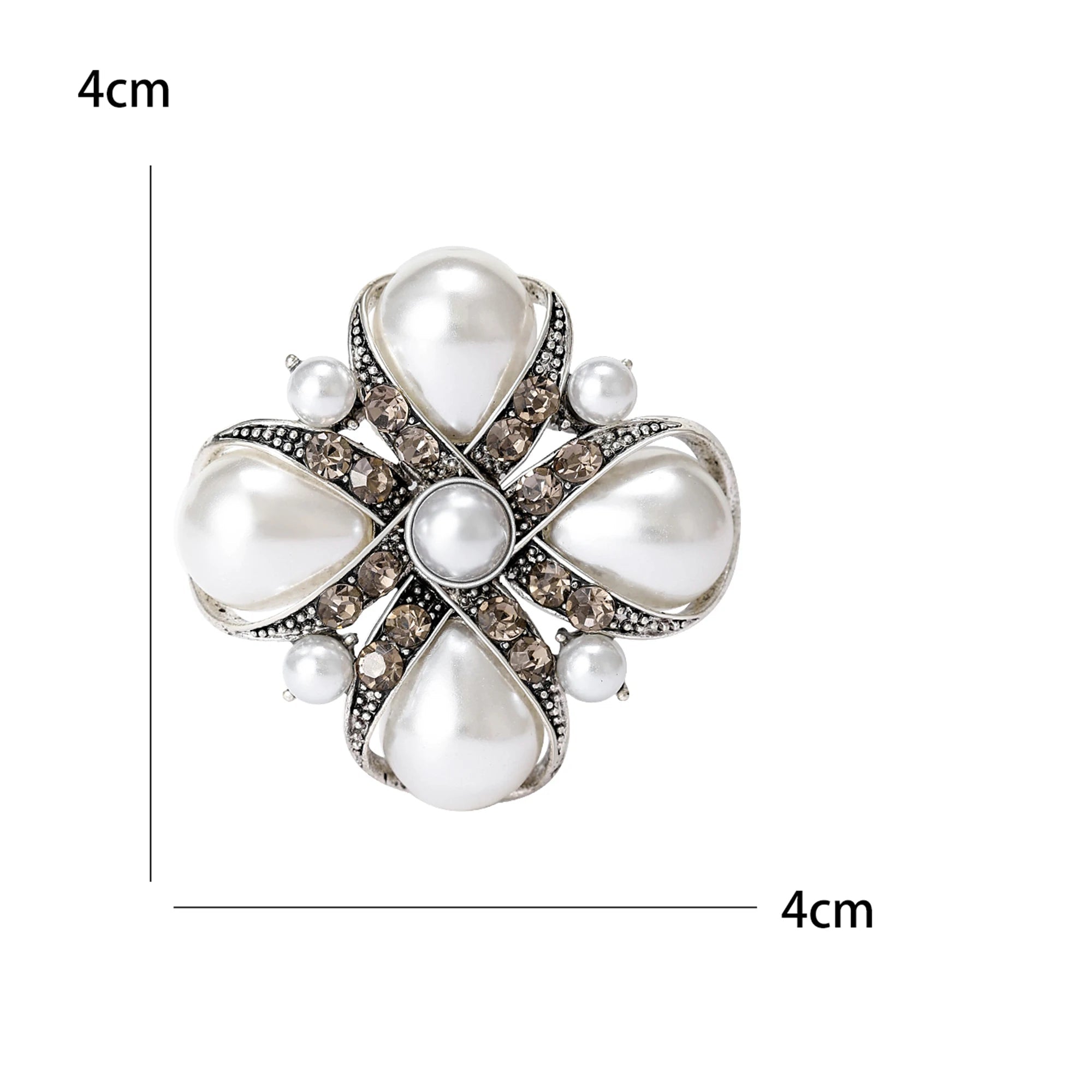 Broches barroco vintage para mulheres, crachá redondo, jóias strass, acessórios para festa de escritório, presentes amigos, unissex