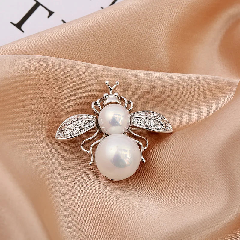 Skeds clássico vintage grande strass abelha broches pinos para mulheres luxo cristal inseto jóias terno roupas broche pino emblemas