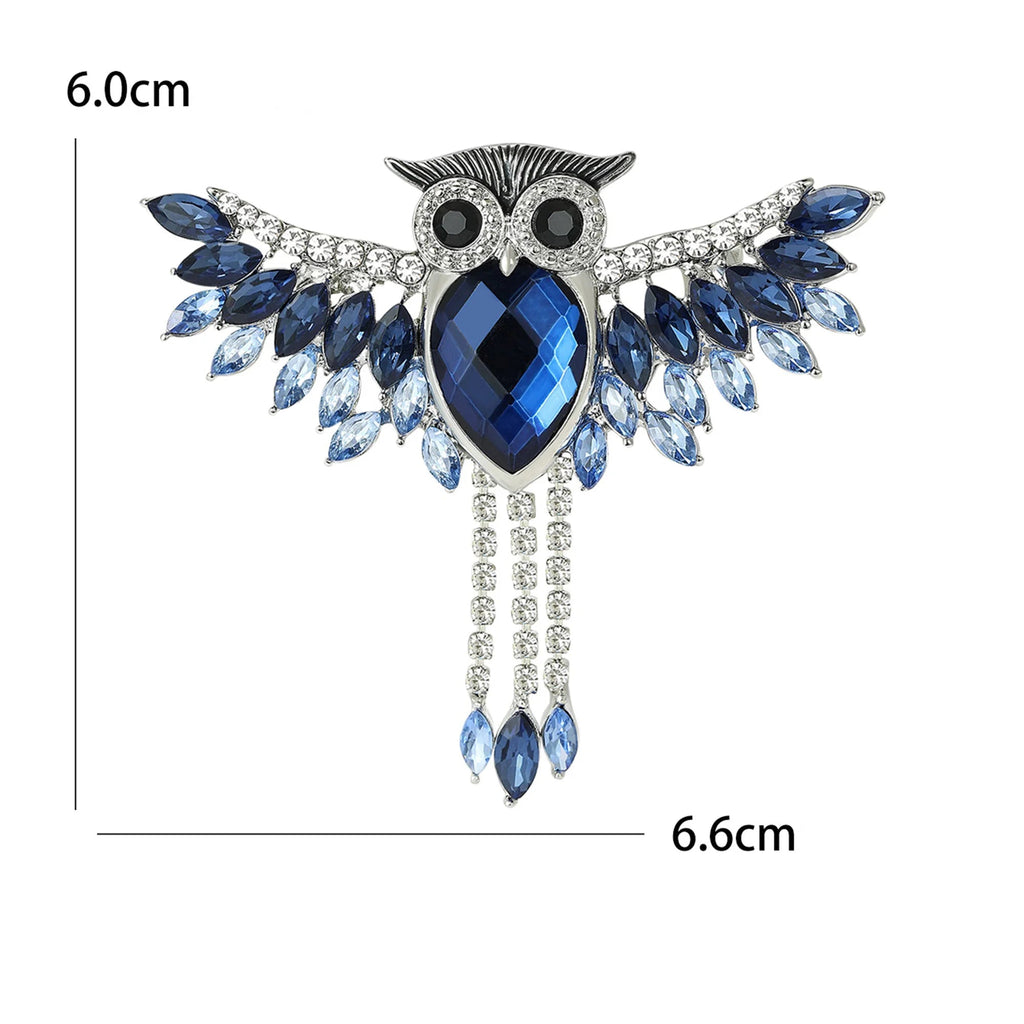 Broche Coruja com Strass Design Elegante Feminino