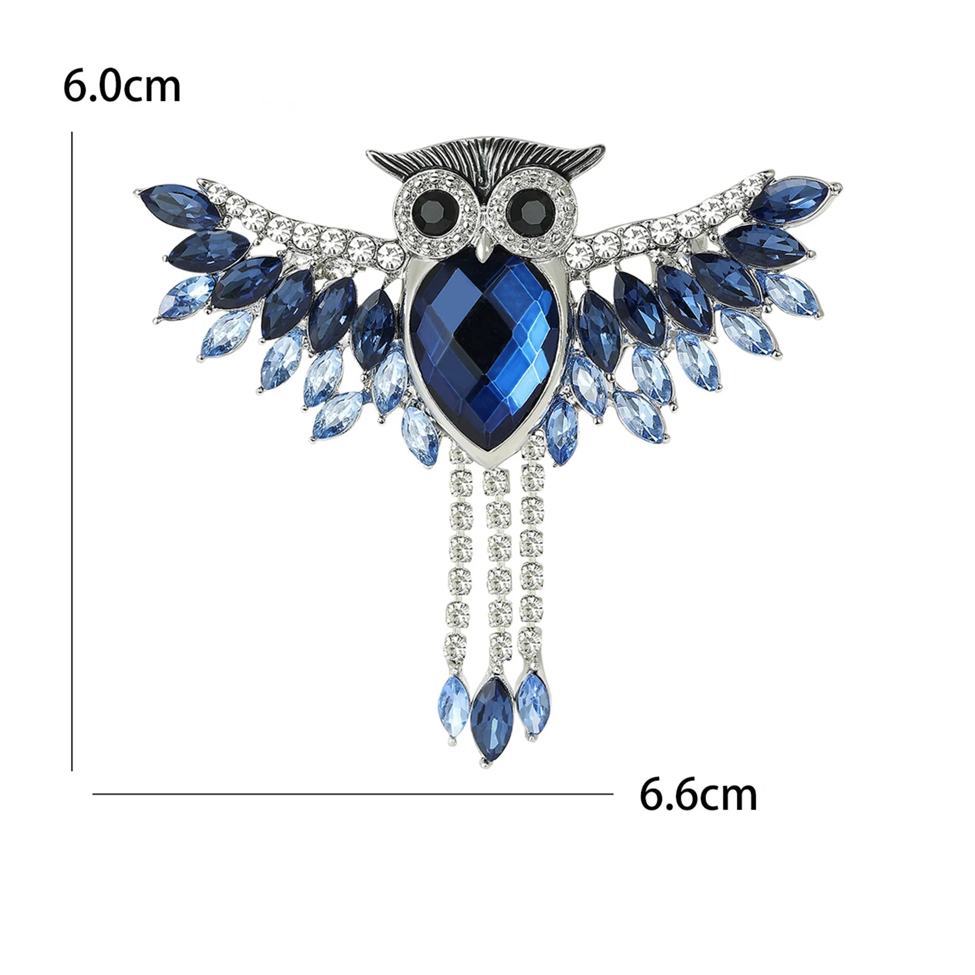 Broche Coruja com Strass Design Elegante Feminino