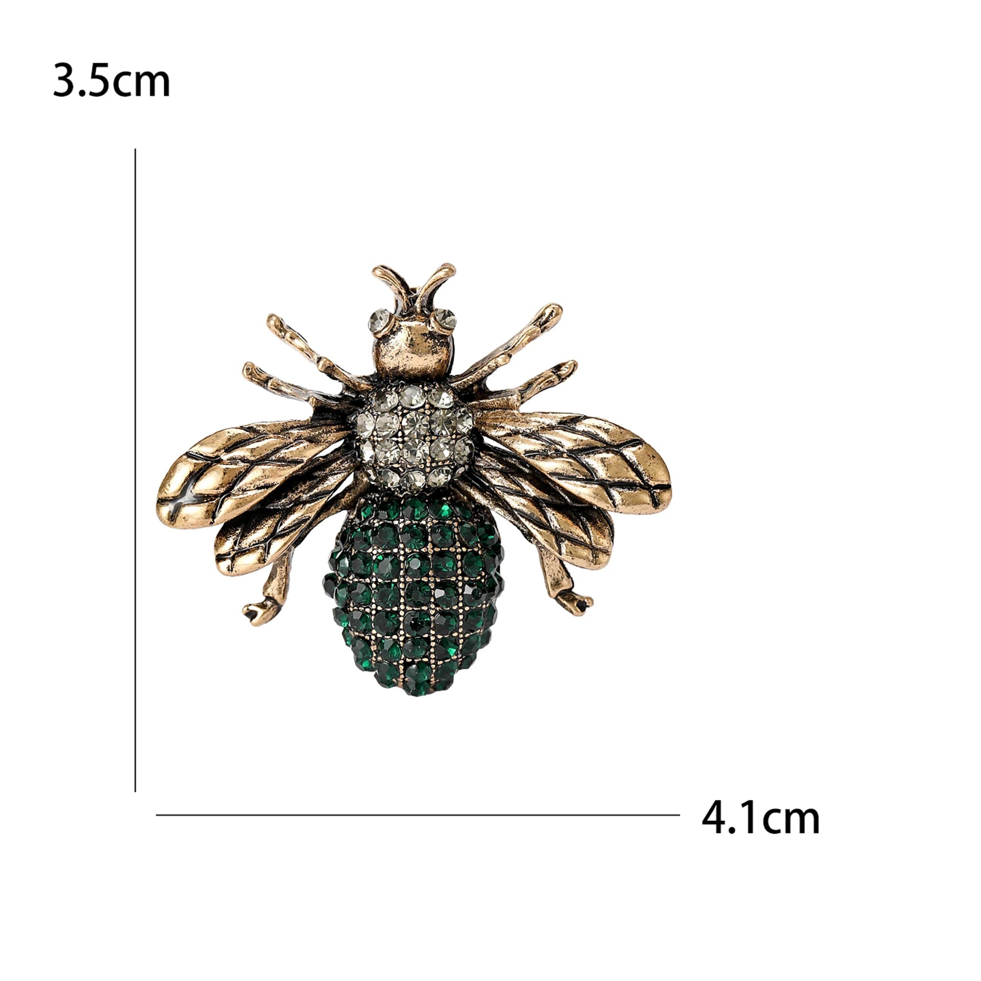 Clássico strass abelha broches para mulheres esmalte bug inseto pinos escritório festa amigo na moda presentes de ano novo jóias acessórios