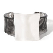 Allyes moda geométrica quadrado fosco metal acrílico aberto pulseira para mulheres personalidade simples pulseiras largas festa jóias presentes